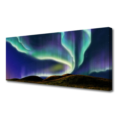 Canvas Kunstdruck Polarlicht Landschaft