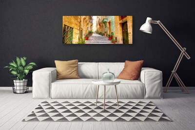 Canvas Kunstdruck Altstadt Gasse Gebäude