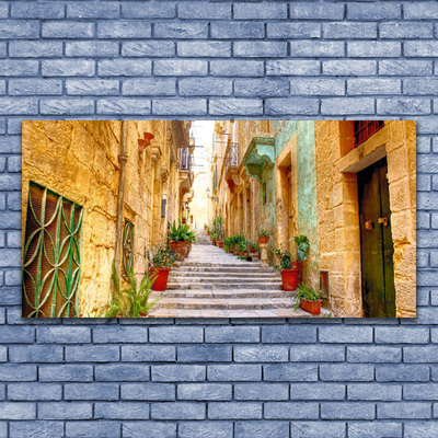 Canvas Kunstdruck Altstadt Gasse Gebäude