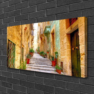 Canvas Kunstdruck Altstadt Gasse Gebäude