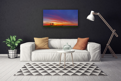 Canvas Kunstdruck Landschaft Feld Bäume Natur