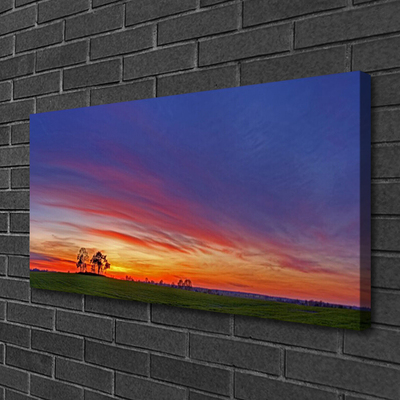 Canvas Kunstdruck Landschaft Feld Bäume Natur