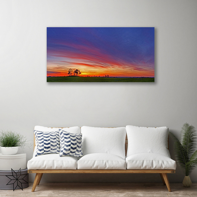 Canvas Kunstdruck Landschaft Feld Bäume Natur