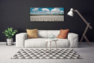 Canvas Kunstdruck Ausgetrocknetes Flussbett Landschaft