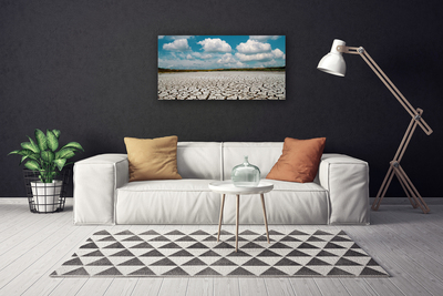 Canvas Kunstdruck Ausgetrocknetes Flussbett Landschaft