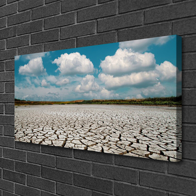 Canvas Kunstdruck Ausgetrocknetes Flussbett Landschaft