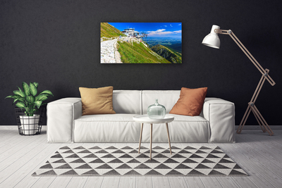 Canvas Kunstdruck Gebirge Weg Landschaft