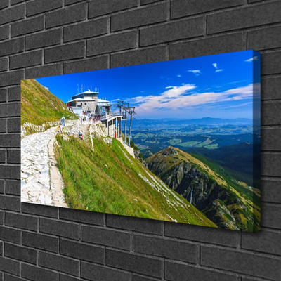 Canvas Kunstdruck Gebirge Weg Landschaft