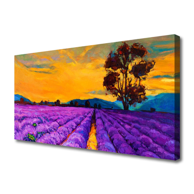 Canvas Kunstdruck Feld Landschaft