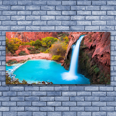 Canvas Kunstdruck Wasserfall Gebirge Natur