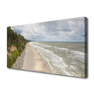 Canvas Kunstdruck Strand Meer Baum Natur