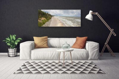 Canvas Kunstdruck Strand Meer Baum Natur