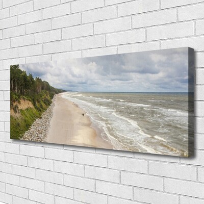 Canvas Kunstdruck Strand Meer Baum Natur