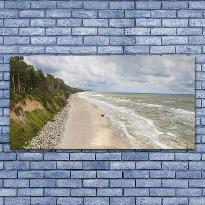 Canvas Kunstdruck Strand Meer Baum Natur