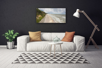 Canvas Kunstdruck Strand Meer Baum Natur