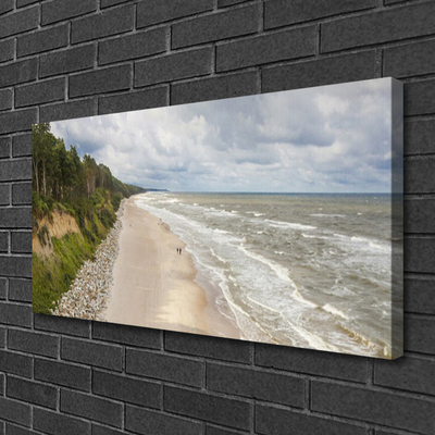 Canvas Kunstdruck Strand Meer Baum Natur