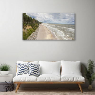 Canvas Kunstdruck Strand Meer Baum Natur