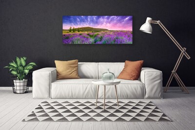 Canvas Kunstdruck Wiese Blumen Gebirge Natur