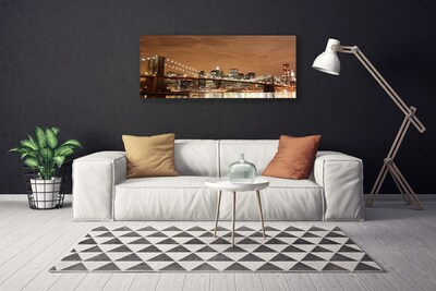 Canvas Kunstdruck Brücke Stadt Architektur