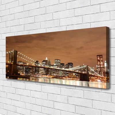 Canvas Kunstdruck Brücke Stadt Architektur