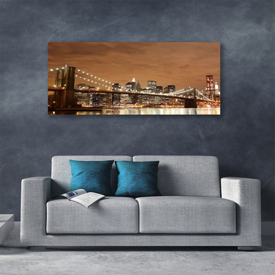 Canvas Kunstdruck Brücke Stadt Architektur