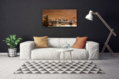 Canvas Kunstdruck Brücke Stadt Architektur