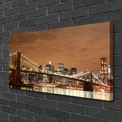 Canvas Kunstdruck Brücke Stadt Architektur