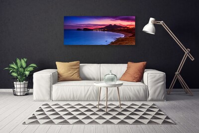 Canvas Kunstdruck Meer Strand Gebirge Landschaft