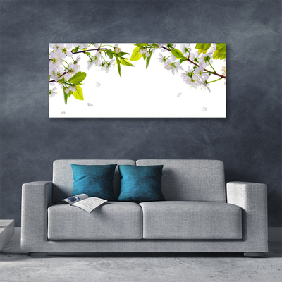 Canvas Kunstdruck Blumen Blätter Natur