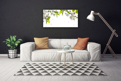 Canvas Kunstdruck Blumen Blätter Natur