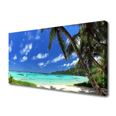 Canvas Kunstdruck Palmen Meer Landschaft