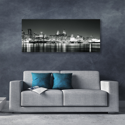 Canvas Kunstdruck Stadt Wasser Gebäude