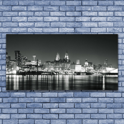 Canvas Kunstdruck Stadt Wasser Gebäude