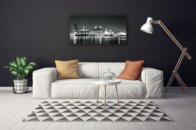 Canvas Kunstdruck Stadt Wasser Gebäude