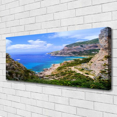 Canvas Kunstdruck Meer Strand Gebirge Landschaft