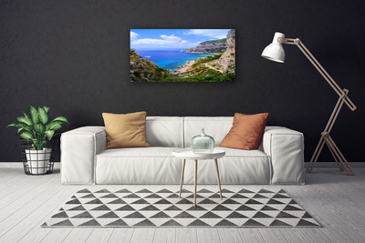 Canvas Kunstdruck Meer Strand Gebirge Landschaft