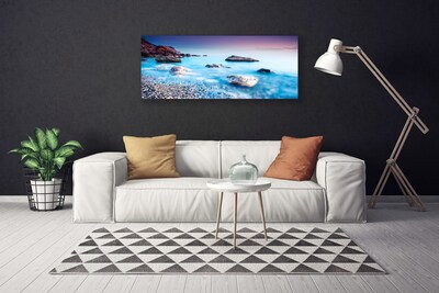 Canvas Kunstdruck Meer Steine Strand Landschaft