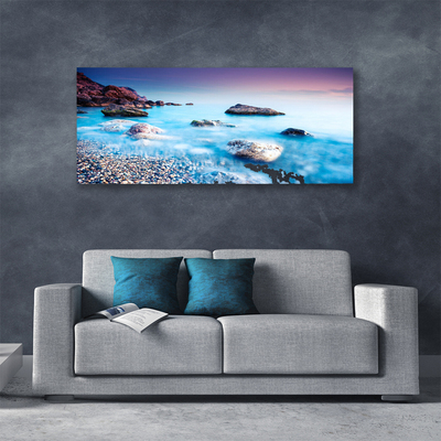 Canvas Kunstdruck Meer Steine Strand Landschaft