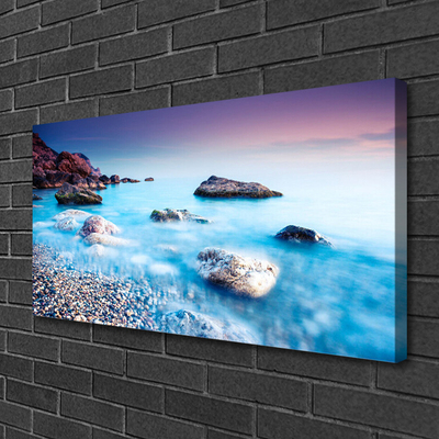 Canvas Kunstdruck Meer Steine Strand Landschaft