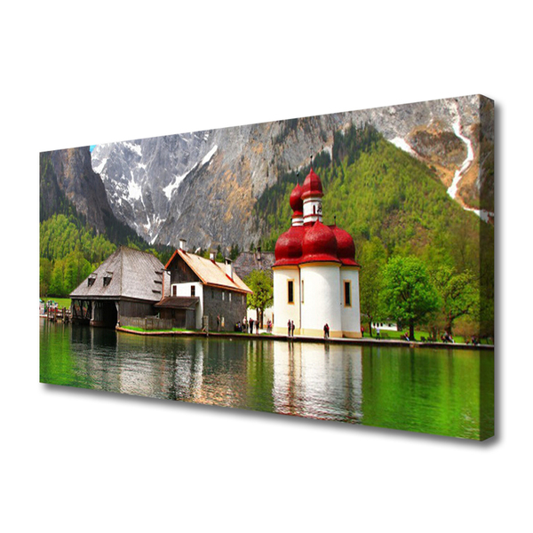 Canvas Kunstdruck Gebirge Baum Zuhause Landschaft