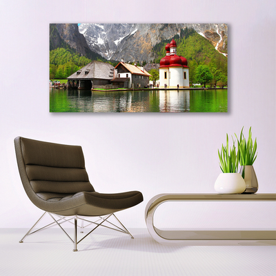 Canvas Kunstdruck Gebirge Baum Zuhause Landschaft