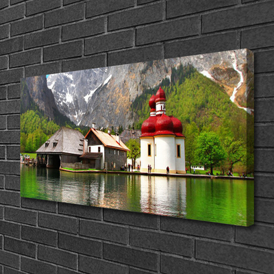 Canvas Kunstdruck Gebirge Baum Zuhause Landschaft