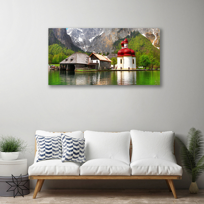 Canvas Kunstdruck Gebirge Baum Zuhause Landschaft