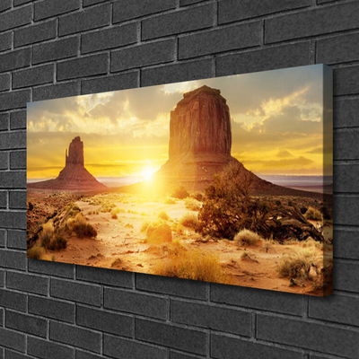 Canvas Kunstdruck Wüste Sonne Landschaft