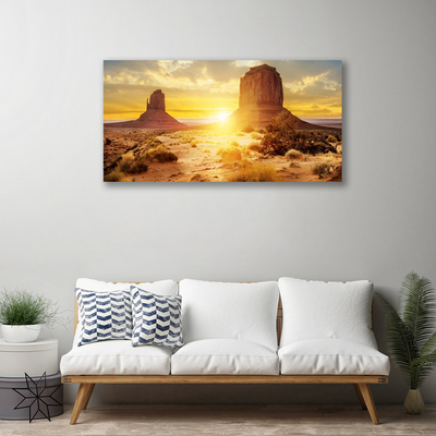 Canvas Kunstdruck Wüste Sonne Landschaft