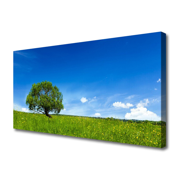 Canvas Kunstdruck Gras Baum Natur