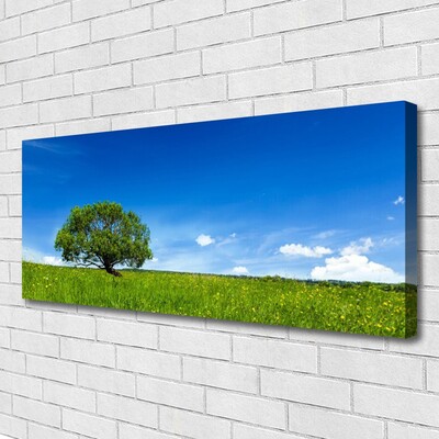 Canvas Kunstdruck Gras Baum Natur