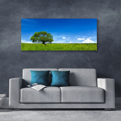 Canvas Kunstdruck Gras Baum Natur