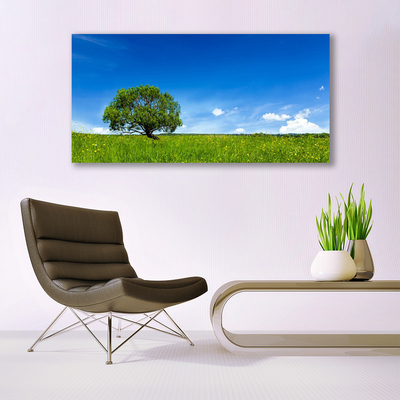 Canvas Kunstdruck Gras Baum Natur