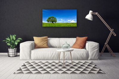 Canvas Kunstdruck Gras Baum Natur